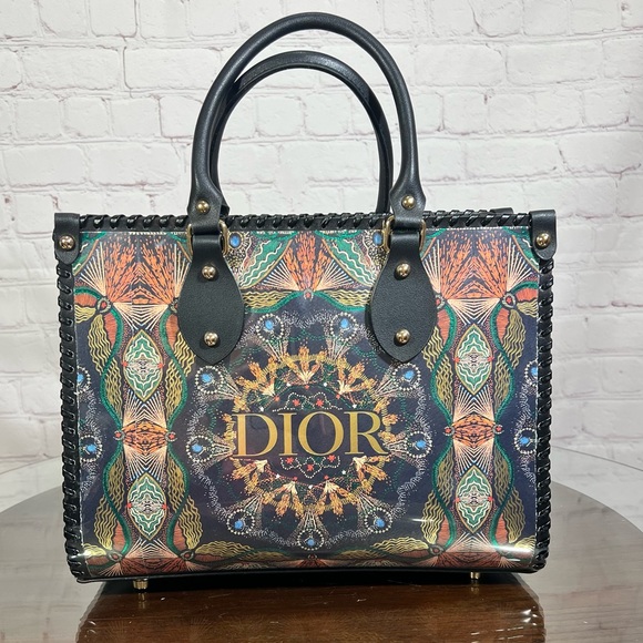 Dior Handbags - DIOR white gift bag & an upcycled DIOR tribal gift bag into a tote bag bundle